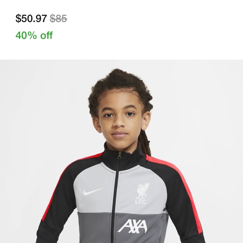 Nike Liverpool FC Big Kids' Soccer Track Jacket